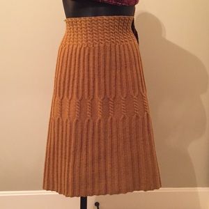 Anthro Cable Knit Skirt